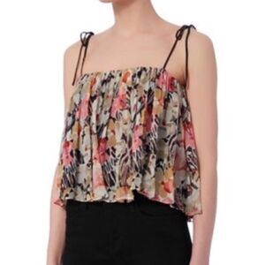 NWT Elizabeth and James Taura Multicolor Corp Top Tank Floral Size S